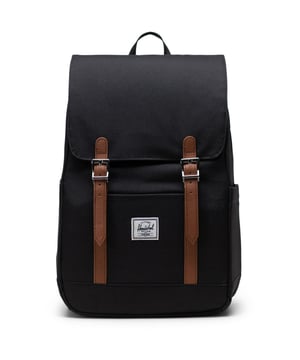 Small backpack, big personality. Created for busy lives, the alpine inspired Retreat Small Backpack carries your tools and tech and is made with 100% recycled EcoSystem fabrics.