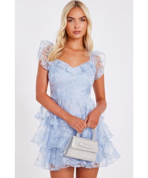 - Embroidered look - Chiffon finish - Floral detail - Tiered design - Cross over - Model height: 5'7" - Model wears uk 8 / us 4 / eur 3 - Always check the wash care label - Cool hand wash with mild detergent