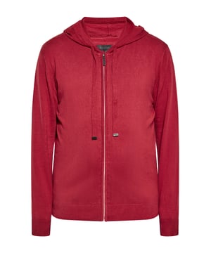 Werten Sie Ihre Garderobe mit diesem stilvollen Kapuzenpullover mit Reißverschluss auf. Mit gerippten Bündchen und Saum für eine gute Passform verbindet es Komfort mit schickem Design. Die Kapuze verfügt über Kordelzüge für eine verstellbare Passform. Dieses Langarm-Basic ist unverzichtbar für den Alltag.  Strickjacke
