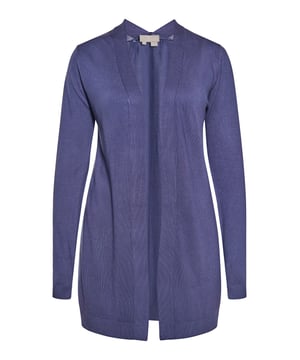 Wir stellen Ihnen einen offenen Feinstrick-Cardigan mit gerippten Details an den Bündchen, am Saum und an der vorderen Öffnung vor. Dieser Strick-Cardigan verfügt über lange Ärmel und eine entspannte Passform für einen stilvollen, bürotauglichen Look. Der gerade Saum und der lange Schnitt mit natürlichem Fall verleihen ihm einen mühelosen Charme und machen es zu einer idealen Ergänzung Ihrer Garderobe.  Strickjacke