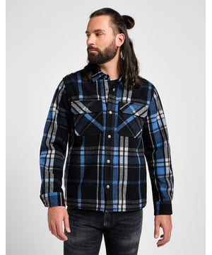 Lee - 101 WOOL OVERSHIRT BLACK  - 60 % Wol, 40 % other