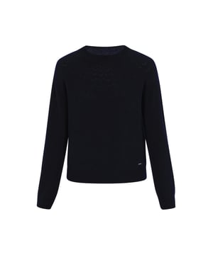 Discover a sweater from the Classic Collection that will enhance your closet with its regular fit and classic round neckline. This knitted model showcases an ajour pattern, adding texture. With long sleeves and ribbed hems for a cozy finish, it offers a casual yet chic look - perfect for layering or wearing alone.  Pullover