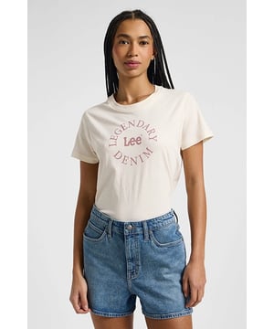 Lee – T-Shirt ECRU – Regular – 100 % Baumwolle