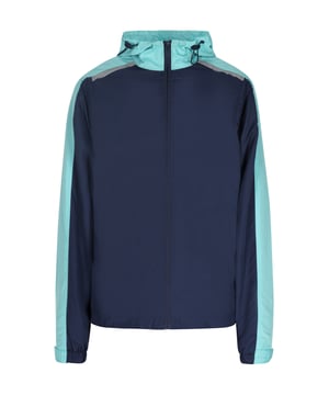 Diese leichte Kapuzenjacke mit durchgehendem Reißverschluss lässt sich bequem tragen. Eine verstellbare Kapuze mit Kordelzug und ein hoher Kragen bieten zusätzlichen Schutz. Elastische Bündchen an langen Ärmeln sorgen für eine bequeme Passform, während sichtbare Teilungsnähte für Stil sorgen. Jacke mit Taschen, perfekt für Outdoor-Aktivitäten. Die Jacke wurde für Komfort und Funktionalität bei wechselnden Wetterbedingungen entwickelt.  Jacke