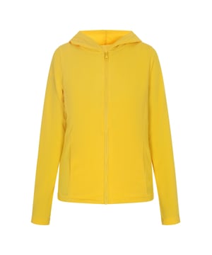 Ein vielseitiges Kleidungsstück für die Garderobe, dieser Kapuzenpullover verfügt über einen durchgehenden Reißverschluss für individuelle Styling-Optionen. Entworfen mit langen Ärmeln und einer gemütlichen Kapuze für zusätzliche Wärme und Schutz. Die gerippten Bündchen und der Saum sorgen für eine bequeme Passform, während der weiche Stoff Komfort für den täglichen Gebrauch bietet.  Fleecejacke