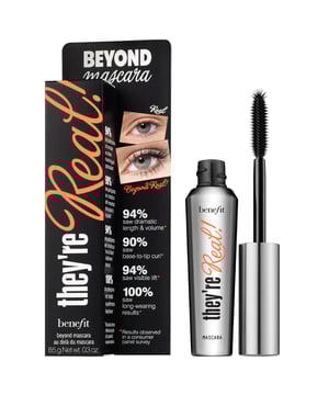 Transform your lashes with Benefit They're Real! Lengthening Mascara in Jet Black. This formula lengthens, curls, and volumizes each lash for a captivating look. The innovative brush design unveils lashes, ensuring a flawless finish without smudging. Users rave about the results: 94% experienced dramatic length and volume, 94% noticed a visible lift, and 100% loved the long-lasting wear. For application, hold the wand horizontally and wiggle from base to tip for maximum impact.