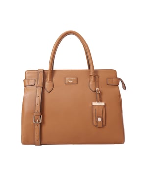 Crafted from soft premium leather, this elegant work bag combines style with functionality. Its spacious central compartment is smartly organized with slip and zipped pockets on both internal walls, while a padded section keeps your gadget safe. A top zip secures the contents, and a handy back slip pocket adds extra convenience. Carry it your way with the removable, adjustable shoulder strap, and enjoy the added touch of sophistication with a branded luggage tag accessory.
