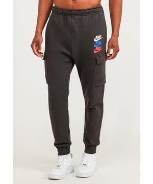 Nike’s unique collection of air apparel has been specifically designed for everyday wear. - -. Offering a street style look in a soft, comfortable fabric. - - . Crafted from a brushed back fleece cargo style bottom. - -.  Tri logo at front of sweat and bottoms. white, blue, red gives stylish sports look.