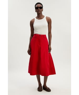 Denim 5 Pocket Midi Skirt