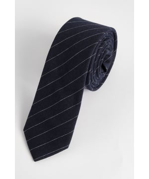 Navy Brushed Stripe Tie