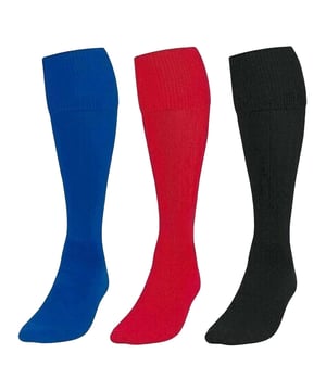Engineered to UK standards, these ultimate all-round sports socks for kids deliver comfort, durability, and performance for every game. Perfect for football, rugby, hockey, and more, they feature a snug, supportive fit that stays secure during intense play. Breathable and soft, they help keep feet cool and dry, while reinforced areas add lasting strength. Available in classic sports colours—Black, Navy, Red, Royal, and White