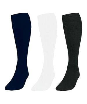 Engineered to UK standards, these ultimate all-round sports socks for kids deliver comfort, durability, and performance for every game. Perfect for football, rugby, hockey, and more, they feature a snug, supportive fit that stays secure during intense play. Breathable and soft, they help keep feet cool and dry, while reinforced areas add lasting strength. Available in classic sports colours—Black, Navy, Red, Royal, and White