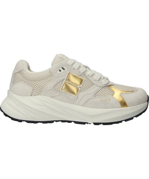 Runner Sneaker van het merk Blackstone. In de kleur ARTIC WOLF GOLD. Gemaakt van Leather met een voering van Terry. Deze schoen is gemaakt met een EVA zool.