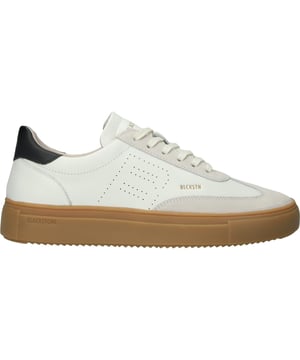 Sneaker (low) van het merk Blackstone. In de kleur WHITE BLACK. Gemaakt van Leather met een voering van Leather. Deze schoen is gemaakt met een Cup zool.