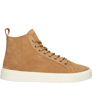 Sneaker (high) van het merk Blackstone. In de kleur DIJON. Gemaakt van Suede met een voering van Sheepskin insole. Deze schoen is gemaakt met een Cup zool.