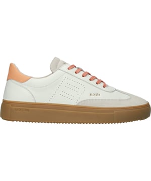Sneaker (low) der Marke Blackstone. In der Farbe WHITE ORANGE. Hergestellt aus Leather mit einem Futter aus Leather. Dieser Schuh ist mit einer Cup Sohle gefertigt.