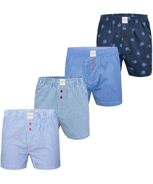 Diese klassische Herren Unterwäsche aus Baumwolle ist der Inbegriff von Komfort und Stil. Mit ihren traditionellen Mustern sind die Unterhosen der ideale Begleiter für jeden Tag. Die Baumwollstoffe sind weich auf der Haut, atmungsaktiv und langlebig. Sie passen sich jeder Bewegung an und bleiben den ganzen Tag über an Ort und Stelle. Ob für den Einsatz im Büro, bei sportlichen Aktivitäten oder einfach nur zu Hause auf der Couch, diese Web-Boxershorts bieten den ganzen Tag über Komfort und Stil. Durch die breite Größenauswahl ist für fast jeden das passende dabei. Der Mehrpack bietet gegenüber den Einzelshorts einen großen Preisvorteil. 100% Qualität zu einem unschlagbaren Preis!