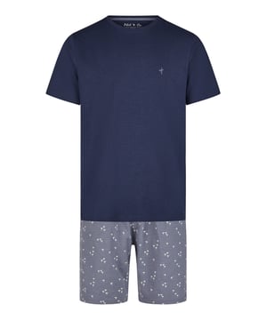 Cómodo pijama de Phil & Co. Berlín. El pijama tiene un corte amplio, holgado y acogedor. La cintura muy elástica y suave ejerce poca presión y hace que sean cómodos de llevar. Los conjuntos se componen de un pantalón y un top en diferentes diseños.