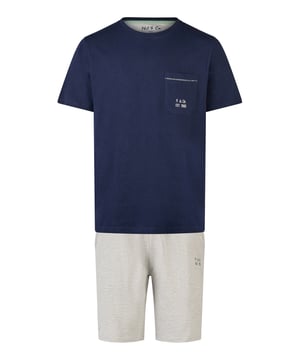 Cómodo pijama de Phil & Co. Berlín. El pijama tiene un corte amplio, holgado y acogedor. La cintura muy elástica y suave ejerce poca presión y hace que sean cómodos de llevar. Los conjuntos se componen de un pantalón y un top en diferentes diseños.