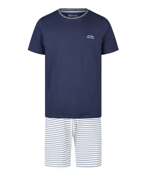 Cómodo pijama de Phil & Co. Berlín. El pijama tiene un corte amplio, holgado y acogedor. La cintura muy elástica y suave ejerce poca presión y hace que sean cómodos de llevar. Los conjuntos se componen de un pantalón y un top en diferentes diseños.