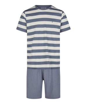 Cómodo pijama de Phil & Co. Berlín. El pijama tiene un corte amplio, holgado y acogedor. La cintura muy elástica y suave ejerce poca presión y hace que sean cómodos de llevar. Los conjuntos se componen de un pantalón y un top en diferentes diseños.