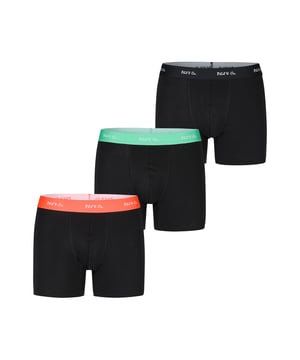 Trunks in een multi-pack van Phil & Co; voor iedereen die van comfortabel houdt! De sets bestaan uit drie retro shorts in verschillende designs. De liefdevol ontworpen zwembroeken voegen variatie toe aan je garderobe. De materiaalmix van zacht katoen en comfortabele stretchvezels garandeert vormbehoud en comfort. De shorts hebben geen irriterende naden bij het zitvlak. De brede contrasterende tailleband geeft de shorts de finishing touch en zorgt ervoor dat de shorts niet afzakken en blijven zitten waar ze horen, zelfs onder druk.