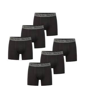 Calzoncillos en un paquete múltiple de Phil & Co.; ¡para todos aquellos a los que les gusta ir cómodos! Los conjuntos constan de seis calzoncillos retro en diferentes diseños. Los bañadores, diseñados con cariño, añaden variedad a tu armario. La mezcla de materiales de suave algodón y cómodas fibras elásticas garantiza el mantenimiento de la forma y la comodidad. Los calzoncillos no tienen costuras molestas en la zona del asiento. La cintura ancha en contraste da el toque final a los calzoncillos y garantiza que no se deslicen y permanezcan en su sitio, incluso bajo presión.