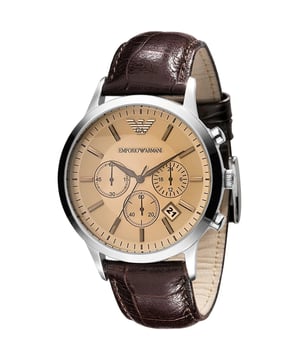 Emporio Armani AR2433 - Herrenuhr Quarz aus Edelstahl• Material: Edelstahl• Glas: Mineral• Armband: Leder• Farbe: Grau• Wasserbeständigkeit: 50 m (5 ATM)• Gehäusegröße: 43 mm