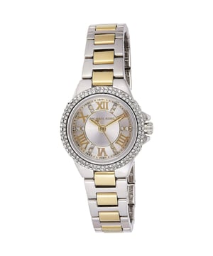 Michael Kors Dameshorloge Kwarts Zilver• Materiaal kastdeksel: Roestvrij staal• Soort glas: Mineraal• Materiaal Band: Roestvrij Staal• Kleur kast: Zilver• Waterdichtheid: 100 m (10 ATM)• Diameter: 25 m
