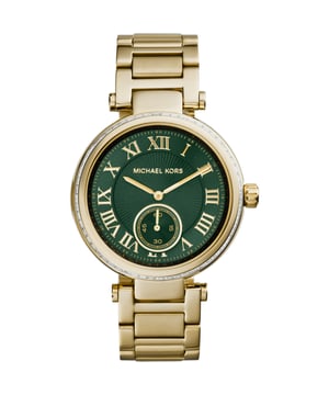 Michael Kors Dameshorloge Kwarts Goud• Materiaal kastdeksel: Roestvrij staal• Soort glas: Mineraal• Materiaal Band: Roestvrij Staal• Kleur kast: Goud• Waterdichtheid: 100 m (10 ATM)• Diameter: 40 mm