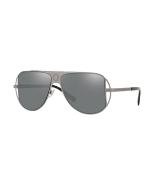Gafas de sol de mujer de color gris - Versace VE221210016G5• material: metal• color: gris• tamaño: 57/13/140 mm (longitud de la lente / ancho del puente / longitud de la varilla)  CATEGORY 3 -100% UV PROTECTION