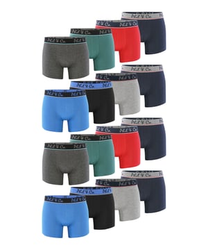 Herenboxershorts in een betaalbare multi-pack van Phil & Co. Berlin. Bestel je nieuwe favoriete ondergoed vandaag nog en overtuig jezelf van de onverslaanbare prijs-kwaliteitverhouding van Phil & Co. Berlin! De betaalbare herenshorts bieden optimaal comfort. De aangename katoenmix flatteert de huid, garandeert vormbehoud en optimaal comfort. De shorts hebben geen irriterende naden in het zitvlak. De brede contrasterende tailleband geeft de shorts de finishing touch en zorgt ervoor dat de shorts niet afzakken en blijven waar ze horen - zonder in te snijden. Om ervoor te zorgen dat niets krast of jeukt, heeft Phil & Co. bewust afgezien van vervelende labels op de boxershorts en de verzorgingsinstructies erop afgedrukt