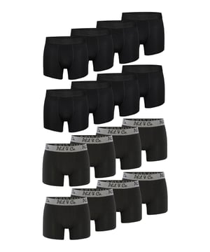 Calzoncillos bóxer para hombre en un asequible paquete múltiple de Phil & Co. Berlín. Pide hoy mismo tu nueva ropa interior favorita y convéncete de la imbatible relación calidad-precio de Phil & Co. Berlín. Los asequibles calzoncillos para hombre ofrecen una comodidad óptima. La agradable mezcla de algodón favorece la piel, garantiza el mantenimiento de la forma y una comodidad óptima. Los calzoncillos no tienen costuras molestas en la zona del asiento. La cintura ancha en contraste le da el toque final y garantiza que los calzoncillos no se deslicen y permanezcan donde deben estar, sin cortar. Para garantizar que nada rasque ni pique, Phil & Co. ha prescindido deliberadamente de las molestas etiquetas en sus calzoncillos y ha impreso en ellas las instrucciones de cuidado