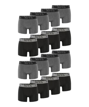 Calzoncillos bóxer para hombre en un asequible paquete múltiple de Phil & Co. Berlín. Pide hoy mismo tu nueva ropa interior favorita y convéncete de la imbatible relación calidad-precio de Phil & Co. Berlín. Los asequibles calzoncillos para hombre ofrecen una comodidad óptima. La agradable mezcla de algodón favorece la piel, garantiza el mantenimiento de la forma y una comodidad óptima. Los calzoncillos no tienen costuras molestas en la zona del asiento. La cintura ancha en contraste le da el toque final y garantiza que los calzoncillos no se deslicen y permanezcan donde deben estar, sin cortar. Para garantizar que nada rasque ni pique, Phil & Co. ha prescindido deliberadamente de las molestas etiquetas en sus calzoncillos y ha impreso en ellas las instrucciones de cuidado
