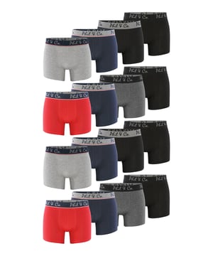 Calzoncillos bóxer para hombre en un asequible paquete múltiple de Phil & Co. Berlín. Pide hoy mismo tu nueva ropa interior favorita y convéncete de la imbatible relación calidad-precio de Phil & Co. Berlín. Los asequibles calzoncillos para hombre ofrecen una comodidad óptima. La agradable mezcla de algodón favorece la piel, garantiza el mantenimiento de la forma y una comodidad óptima. Los calzoncillos no tienen costuras molestas en la zona del asiento. La cintura ancha en contraste le da el toque final y garantiza que los calzoncillos no se deslicen y permanezcan donde deben estar, sin cortar. Para garantizar que nada rasque ni pique, Phil & Co. ha prescindido deliberadamente de las molestas etiquetas en sus calzoncillos y ha impreso en ellas las instrucciones de cuidado