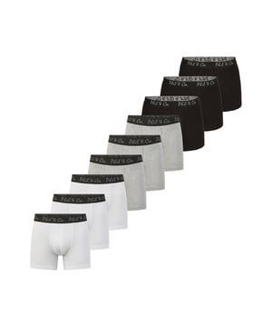 Trunks in een multi-pack van Phil & Co; voor iedereen die van comfortabel houdt! De sets bestaan uit zes retro shorts in verschillende designs. De liefdevol ontworpen zwembroeken voegen variatie toe aan je garderobe. De materiaalmix van zacht katoen en comfortabele stretchvezels garandeert vormbehoud en comfort. De shorts hebben geen irriterende naden bij het zitvlak. De brede contrasterende tailleband geeft de shorts de finishing touch en zorgt ervoor dat de shorts niet afzakken en blijven zitten waar ze horen, zelfs onder druk.