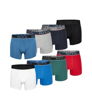 Herenboxershorts in een betaalbare multi-pack van Phil & Co. Berlin. Bestel je nieuwe favoriete ondergoed vandaag nog en overtuig jezelf van de onverslaanbare prijs-kwaliteitverhouding van Phil & Co. Berlin! De betaalbare herenshorts bieden optimaal comfort. De aangename katoenmix flatteert de huid, garandeert vormbehoud en optimaal comfort. De shorts hebben geen irriterende naden in het zitvlak. De brede contrasterende tailleband geeft de shorts de finishing touch en zorgt ervoor dat de shorts niet afzakken en blijven waar ze horen - zonder in te snijden. Om ervoor te zorgen dat niets krast of jeukt, heeft Phil & Co. bewust afgezien van vervelende labels op de boxershorts en de verzorgingsinstructies erop afgedrukt