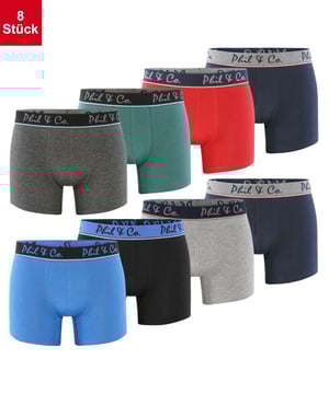 Herenboxershorts in een betaalbare multi-pack van Phil & Co. Berlin. Bestel je nieuwe favoriete ondergoed vandaag nog en overtuig jezelf van de onverslaanbare prijs-kwaliteitverhouding van Phil & Co. Berlin! De betaalbare herenshorts bieden optimaal comfort. De aangename katoenmix flatteert de huid, garandeert vormbehoud en optimaal comfort. De shorts hebben geen irriterende naden in het zitvlak. De brede contrasterende tailleband geeft de shorts de finishing touch en zorgt ervoor dat de shorts niet afzakken en blijven waar ze horen - zonder in te snijden. Om ervoor te zorgen dat niets krast of jeukt, heeft Phil & Co. bewust afgezien van vervelende labels op de boxershorts en de verzorgingsinstructies erop afgedrukt