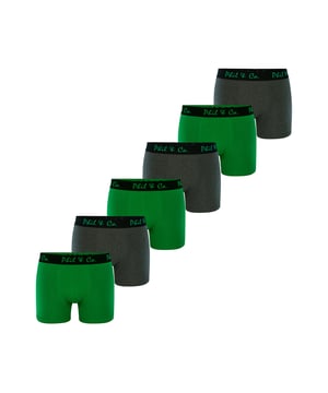 Strakke zwembroeken in klassieke ontwerpen van Phil & Co. Berlin. De zachte materiaalmix zorgt ervoor dat ze hun vorm behouden en comfortabel zijn om te dragen. De shorts hebben geen irriterende naden bij het zitvlak en de brede contrasterende tailleband geeft de shorts de finishing touch en zorgt ervoor dat de shorts niet afzakken en blijven zitten waar ze horen, zelfs onder druk. De set bestaat uit zes shorts in verschillende klassieke designs.
