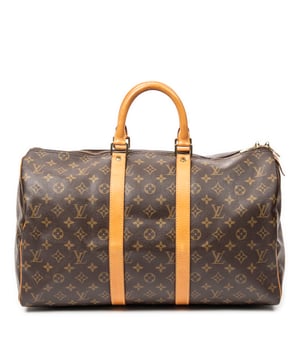 Louis Vuitton Taschen Keepall 45 Reisetasche und Braun Beschichtete Leinwand und Goldenes Messing hardware. Das Produkt ist auf in ausgezeichnetem Zustand (A).
  Abmessungen: 45x24x20 cm 
  Zubehör inklusive: Luggage Tag; Handle Strap; Keys; Cadenas
  
  BrandCo Paris hat seltene Artikel und die besten Konditionen zu unglaublichen Preisen vorgestellt. Geduld lohnt sich! Kaufen Sie mit Vertrauen: Alle Artikel von BrandCo Paris sind von unserem Expertenteam ausgewählt und authentisch.
  Alle Artikel enthalten ein Echtheitszertifikat und wurden von BrandCo Paris übernommen.
  Tabelle zur Klassifizierung des Artikelzustands
  N (wie neu)
  AA (perfekter Zustand)
  A (ausgezeichneter Zustand)
  AB (sehr guter Zustand)
  B (gut/mittelmäßig)