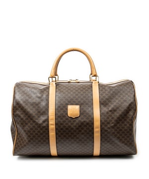 Celine Taschen Vintage Large Travel Boston  Reisetasche und Dunkelbraun/Hellbraun Beschichtete Leinwand und Gold hardware. Das Produkt ist auf in ausgezeichnetem Zustand (A).
  Abmessungen: 49x29x24 cm 
  Zubehör inklusive: Cadenas; Keys in Clochette
  
  BrandCo Paris hat seltene Artikel und die besten Konditionen zu unglaublichen Preisen vorgestellt. Geduld lohnt sich! Kaufen Sie mit Vertrauen: Alle Artikel von BrandCo Paris sind von unserem Expertenteam ausgewählt und authentisch.
  Alle Artikel enthalten ein Echtheitszertifikat und wurden von BrandCo Paris übernommen.
  Tabelle zur Klassifizierung des Artikelzustands
  N (wie neu)
  AA (perfekter Zustand)
  A (ausgezeichneter Zustand)
  AB (sehr guter Zustand)
  B (gut/mittelmäßig)