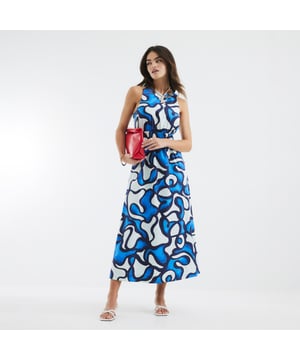 Abstract print, Round neckline, Sleeveless, Cut out back detail, Elasticated waist, Pockets, Midi lengthAbout the brandFASHION IS OUR DNARiver Island is an icon of the British high street. Inspired by the latest trends and our heritage style archives, we've been serving style and leading trends for over sixty years.We make fashion for real people with real lives, who want to look real good. Because life's a celebration - let's dress for it.