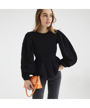 Crew neckline, Long balloon sleeves, Shirred, Embroidered detail, Button fastening, Peplum hemAbout the brandFASHION IS OUR DNARiver Island is an icon of the British high street. Inspired by the latest trends and our heritage style archives, we've been serving style and leading trends for over sixty years.We make fashion for real people with real lives, who want to look real good. Because life's a celebration - let's dress for it.
