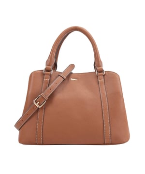 Crafted from soft premium leather, this versatile multiway bag 'SANGRO' is designed for everyday elegance and function. It features two spacious compartments flanking a secure central zipped section, all fastened with a magnetic closure. Inside, you'll find a zip pocket for valuables and a slip pocket for your mobile. With dual carry options-including sturdy top handles and a removable, adjustable shoulder strap-it's the perfect companion for daily commutes or any occasion. D:15cm W:33.5cm H:21cm