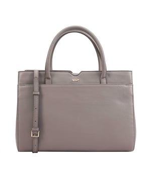 Made from soft premium leather, MAHAVY is a stylish work/travel bag is designed for both function and flair. It features two main compartments with a central zip section, all secured by a sleek magnetic tab. Inside, zipped and slip pockets on either side offer organized storageyou're your smaller essentials like keys, coin and phone. Complete with a removable, adjustable shoulder strap, it's a versatile and trendy companion for everyday use or travel. D:14.3cm W:33cm H:23.5cm