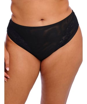 Elomi Nerina High Leg Brief. High waisted brief with a flattering high leg cut, double layer stretch mesh, flat lying stretch lace and a smooth stitch free finish for no VPL. Product is gentle wash only.