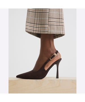 Skinny heel, Pointed toe, Backless, Ankle strapped, Buckle fastening, Faux suede, Heel height: 10cmAbout the brandFASHION IS OUR DNARiver Island is an icon of the British high street. Inspired by the latest trends and our heritage style archives, we've been serving style and leading trends for over sixty years.We make fashion for real people with real lives, who want to look real good. Because life's a celebration - let's dress for it.