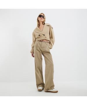 Tailored fit, Baggy styled, Belted, Belt loops, Classic 5 pockets, Button and zip fastening, Rigid stretchAbout the brandFASHION IS OUR DNARiver Island is an icon of the British high street. Inspired by the latest trends and our heritage style archives, we've been serving style and leading trends for over sixty years.We make fashion for real people with real lives, who want to look real good. Because life's a celebration - let's dress for it.