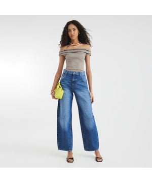 Denim fabric, Belt loops, Pockets, Balloon leg style, Zip and button fasteningAbout the brandFASHION IS OUR DNARiver Island is an icon of the British high street. Inspired by the latest trends and our heritage style archives, we've been serving style and leading trends for over sixty years.We make fashion for real people with real lives, who want to look real good. Because life's a celebration - let's dress for it.