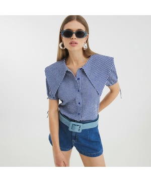 Gingham print, Short puff sleeves, Oversized collar, Tie detail, Button fasteningAbout the brandFASHION IS OUR DNARiver Island is an icon of the British high street. Inspired by the latest trends and our heritage style archives, we've been serving style and leading trends for over sixty years.We make fashion for real people with real lives, who want to look real good. Because life's a celebration - let's dress for it.